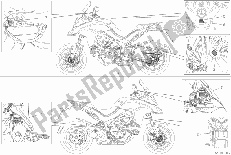 All parts for the Label, Warning of the Ducati Multistrada 1260 ABS 2020